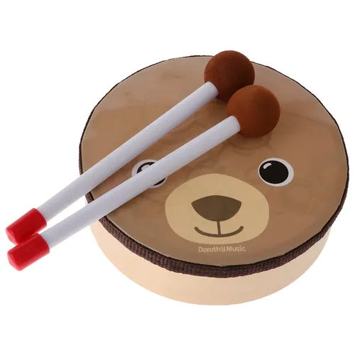 Cartoon Bär Muster Trommel Musical Spielzeug Percussion Instrument mit Trommel Sticks Strap für
