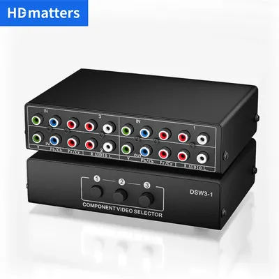 RGB-Komponente Switch-Wahlbox 3 in 1 Out 5 RCA L/R Ypbpr-Komponente Switch AV Switcher Hub für PS2 Wii Xbox DVD HDTV