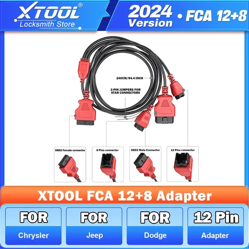 XTOOL FCA 12 + 8 Adapter Für Chrysler OBD2 Stecker 12 Pin Adapter zu 8 Pin Diagnose Kabel FCA 12 + 8