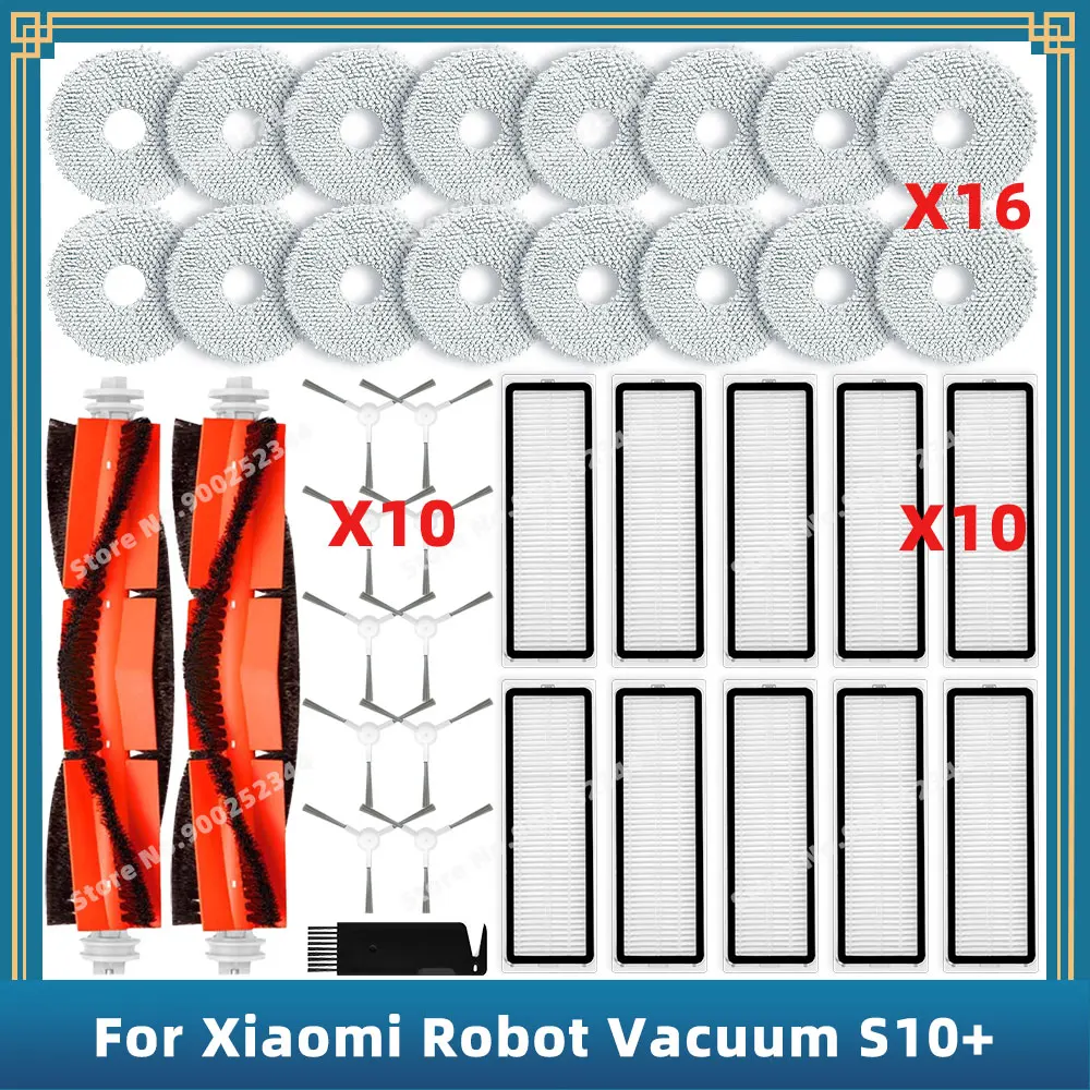 Kompatibel für Xiaomi Robot Vacuum S10+ / S10 Plus B105 ersatzteile zubehör hauptseiten bürste hepa filter mop lappen tuch Image