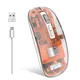 3 Modi drahtlose Bluetooth transparente Maus 2 4g USB 2400dpi einstellbare wiederauf ladbare