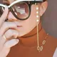Mode Perle Maske Ketten Brille Kette für Frauen Retro Metall Sonnenbrille Lan yards Halter Maske