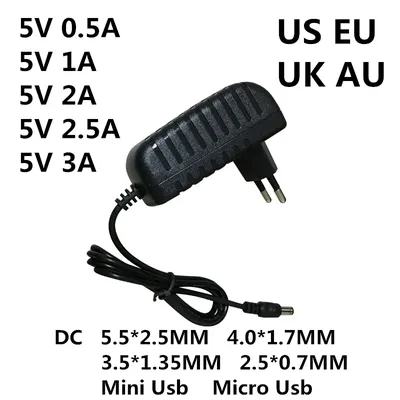 AC / DC Adapter DC 5 V 0,5 EINE 1A 2A 2,5 EINE 3A AC 100-240V Converter power Adapter 5 V Volt 100