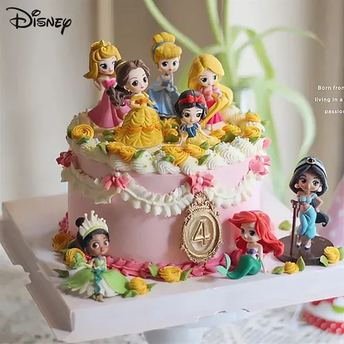 8 teile/satz Disney Q Version Prinzessin Cartoon Figuren Puppe Spielzeug Schnee Weiß Rapunzel Ariel