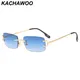 Kachawoo retro rechteckige sonnenbrille randlose männliche weibliche uv400 kleine sonnenbrille mode