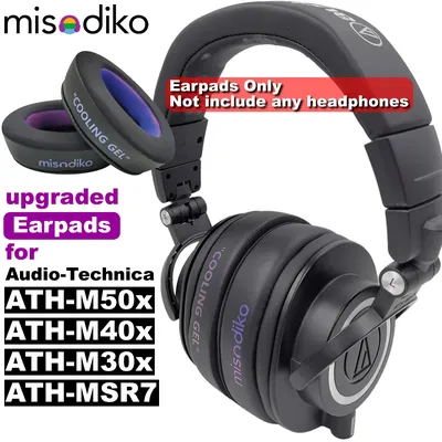 Misodiko Verbesserte Ohr Pads Kissen Ersatz für Audio-Technica ATH- M50x/ M40x/ M30x/ MSR7/g1WL/PDG1