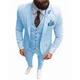 Neue Rosa männer 3 Stück Anzug Formale Business Kerbe Revers Slim Fit Smoking Beste Mann Blazer Für