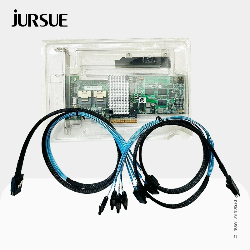 Lsi 9264-8i raid controller sas 6gb pci-e 256m raid expander karte enthalten SFF-8087 zu (4) 7-poliges sata kabel Image