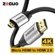 ZOGUO High Speed Micro HDMI zu HDMI 2 0 Kabel 4K 3D 1080P für Tablet Camcorder MP4 4K 60HZ HDTV