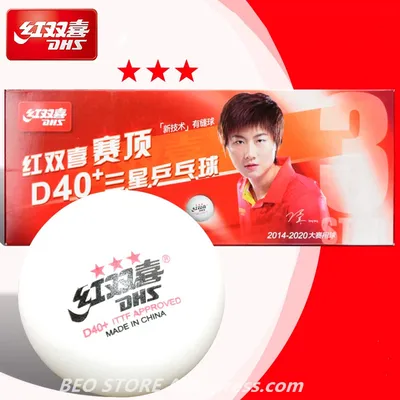 DHS 3 Sterne D40 + Tischtennis Ball 3-STAR Neue Material ABS Gesäumt Wird Poly Kunststoff Original DHS Ball 3 sterne Ping Pong Bälle Image