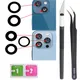 2 Sets Sapphire Zurück Hinten Kamera Glas Objektiv mit Klebstoff Und Reparatur Tool Kit Für iPhone