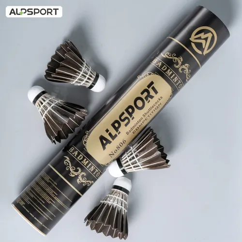 Alpsport 806 Badmintonschläger Satz von 12 Badmintonschlägern Schwarzer