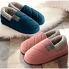 Große Größe 48 49 Frauen Männer Paar Hausschuhe Winter Warme Pelzigen Slipper Komfort Hause Boden Schuhe Innen Schlafzimmer Streifen Plüsch Rutschen