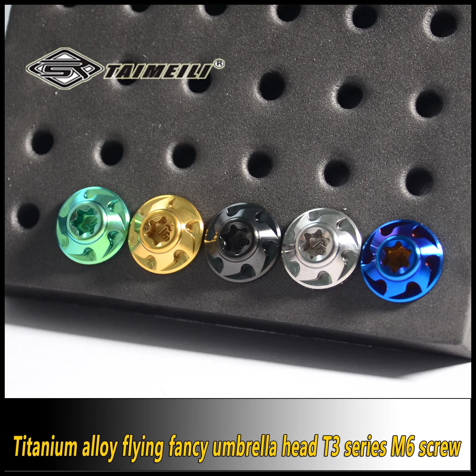 TAIMEILI 1 Stück Titanlegierung fliegende ausgefallene Schirmkopfschraube M6 Serie Lokomotive Gehäuse Modifikationsschraube Image