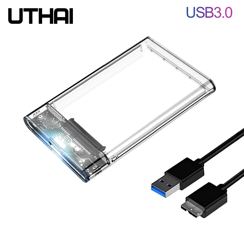 UTHAI G06 USB3.0/2,0 HDD Gehäuse 2,5 zoll Serielle Port SATA SSD Festplatte Fall Unterstützung 6TB transparent mobile Externe HDD Fall Image