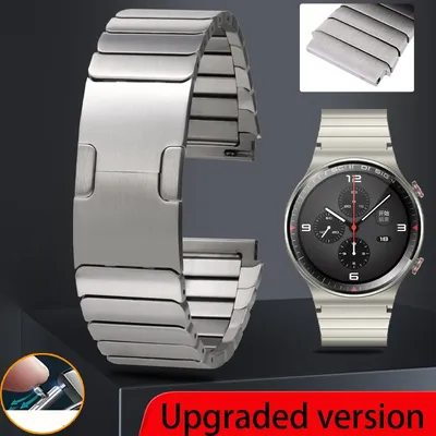 Original Titan Grau Armband für Huawei Uhr GT2 Pro 22mm Edelstahl Correa Metall Uhrenarmband für GT2 46mm GT2e Armband Image