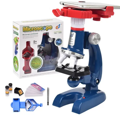 Mikroskop Kit LED 100X 400X 1200X Labor Mikroskop Hause Schule Wissenschaft Pädagogisches Spielzeug