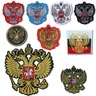 Gold Russland Nationalen Flagge Nationalen Emblem Patches Eisen Auf Mantel Adler Stickerei Герб