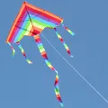 Einfach Fly Bunte Regenbogen Kite Outdoor Fun Sport Strand Kinder Kinder Buitenspeelgoed Cometas De