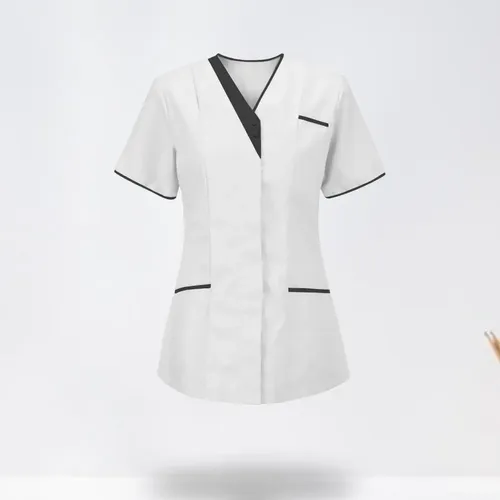 60% HEIßER Healthcare Krankenschwester Robe Krankenschwester Kleidung T-Shirt V Neck Tasche Kurzarm
