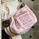 Y2K Frauen Rosa Vintage Gothic Tote Tasche Ästhetische Große Kapazität Stickerei Brief Retro Damen