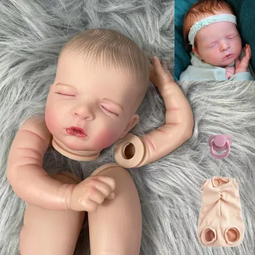 20 Zoll bereits gemalt wieder geborene Puppe Kit Luisa 3d Haut sichtbare Adern verwurzelt Wimpern