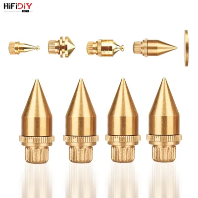HIFIDIY LIVE 4PCS Lautsprecher Stand Füße Fuß Pad Lautsprecher Reines Kupfer Gold Lautsprecher Box Image