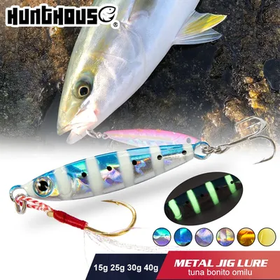 Hunthouse Neue Metall Guss locken angeln Jig Löffel 15/25/30/45g Shore Casting Jigging Fisch meer