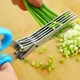 Multi-funktions Edelstahl 3/5 Schicht Küche Schere Pfeffer Geschreddert Gehackt Scallion Cutter