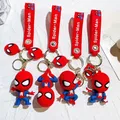 Wunder Superheld Spiderman Schlüssel anhänger Cartoon Spider Man Puppe Schlüssel ringe Rächer Anime