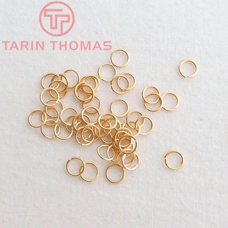 (3654)10g 3*0,5 MM 4*0,7 MM 5*0,8 MM 6*0,9 MM 8*1,2 MM 10*1,2 MM 24K Gold Farbe Echt Gold Farbe Jump Ringe Split Ringe Hohe Qualität