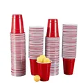 16-unzen Kunststoff Partei Tassen in Rot (50 Pack) einweg Kunststoff Tassen Recycelbar Rot Tassen