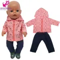 18 "puppe Mantel Sport Outfit Set Fit für 43cm Baby Neue Geboren Puppe Kleidung Kleid Puppe Zubehör