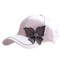 Neue Schmetterling Fühlen Seide Baseball Kappe Hüte für Mädchen Frauen Farbe Baseball Caps Sommer