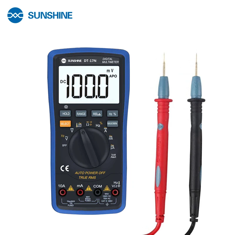 SUNSHINE dt 17n Multimeter Range LCD-Display Multimeter Auto Digital Multimeter ist 35/6 automatischer digitaler Instrumententester Image