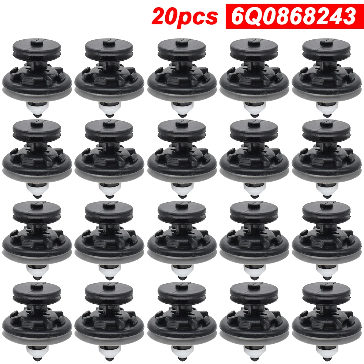 20x Clip für die Verkleidung der Autotürkarten für den Innenbereich 6Q 0868243 Für VW Touran Tiguan Golf Passat Polo Jetta Caddy Audi TT A4 Nietverschluss Image