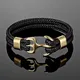 MKENDN Navy Stil Männer Anker Armband Woven Multilayer Leder Armbänder Für Frauen Schwarz Edelstahl