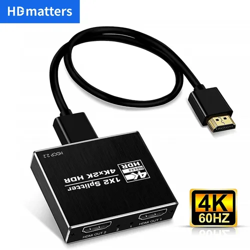 4K UHD HDMI Splitter 2 0 1x2 HDMI 2 0 Splitter HDCP 2 2 HDR Splitter HDMI 2 0 4K/60hz HDMI 2 0