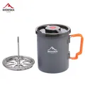 Wideea Camping Kaffeekanne mit Französisch Presse Outdoor Tasse Tasse Kochgeschirr zum Wandern