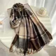 Dicke Warme Winter Schal Design Druck Frauen Kaschmir Pashmina Schal Dame Wrap Quaste Schals