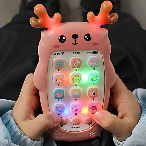 Baby Telefon Spielzeug Zweisprachige Telefon Beißring Musik Stimme Spielzeug Frühen Bildungs Lernen