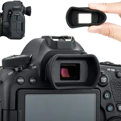 Weiches langes Sucher-Augenmuschel-Okular für Canon EOS 90D 80D 70D 60D 77D 6D Mark II 5D Mark II Rebel T7 T6 für Canon EB EF Eye Cup