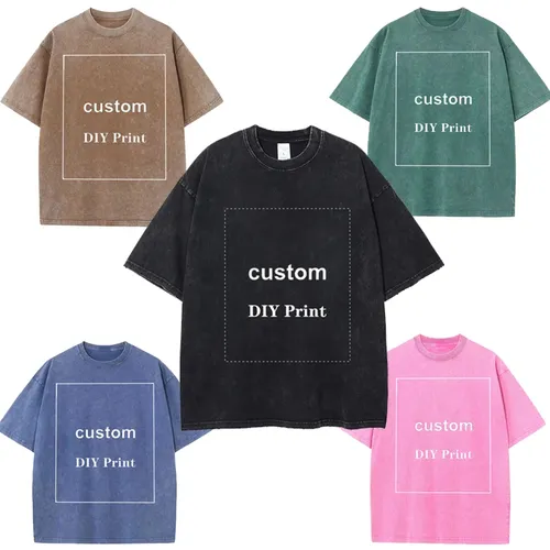 Individuelles Logo Gewaschen T-shirt 100% Baumwolle Kurzarm O-ansatz Männer T Shirt Individuelle