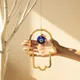 Holz Hamsa Hand Bösen blick Wand Hängen Ornament Türkischen Blue Eye Amulett Schutz Gute Luck Room