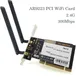 Atheros AR9223 PCI 300M 802 11 b/g/n Wireless WiFi Adapter karte für Desktop PC AC Antenne