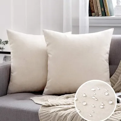 Outdoor-Kissenbezug, einfarbig, wasserdicht, weicher Polyester-Kissenbezug für Couch, Sofa, Image