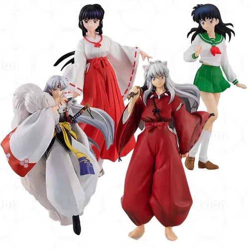 20cm Anime Inuyasha Figur Inuyasha Kikyō Sesshoumaru Higurashi Kagome PVC Action Figure Modell