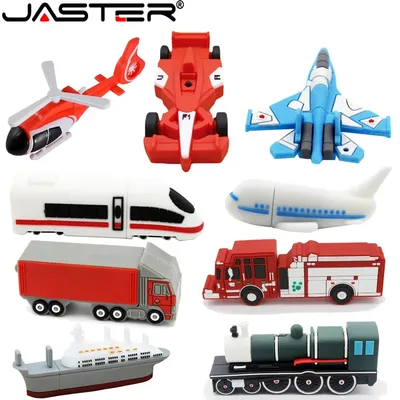 JASTER USB-Stick, Motorrad-Stick, Auto-Flash-Laufwerke, Rennflugzeug, Schienenzug, Cartoon-LKW, Image