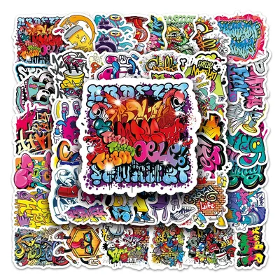 10/30/50PCS Kühlen Straße Hip Hop Stil Graffiti Aufkleber Cartoon PVC Decals Klassische Spielzeug Image