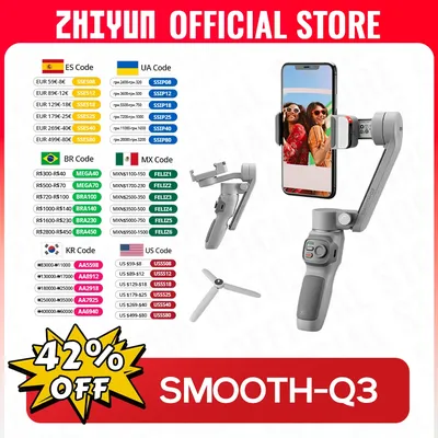 ZHIYUN Offizielle GLATTE SMOOTH Q3 Smartphones Gimbal 3-Achse Tasche-Größe Phone Handheld